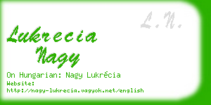 lukrecia nagy business card