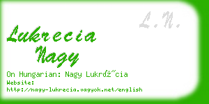 lukrecia nagy business card